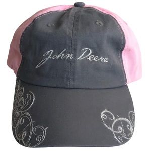 John Deere Women’s Pink Gray Hat